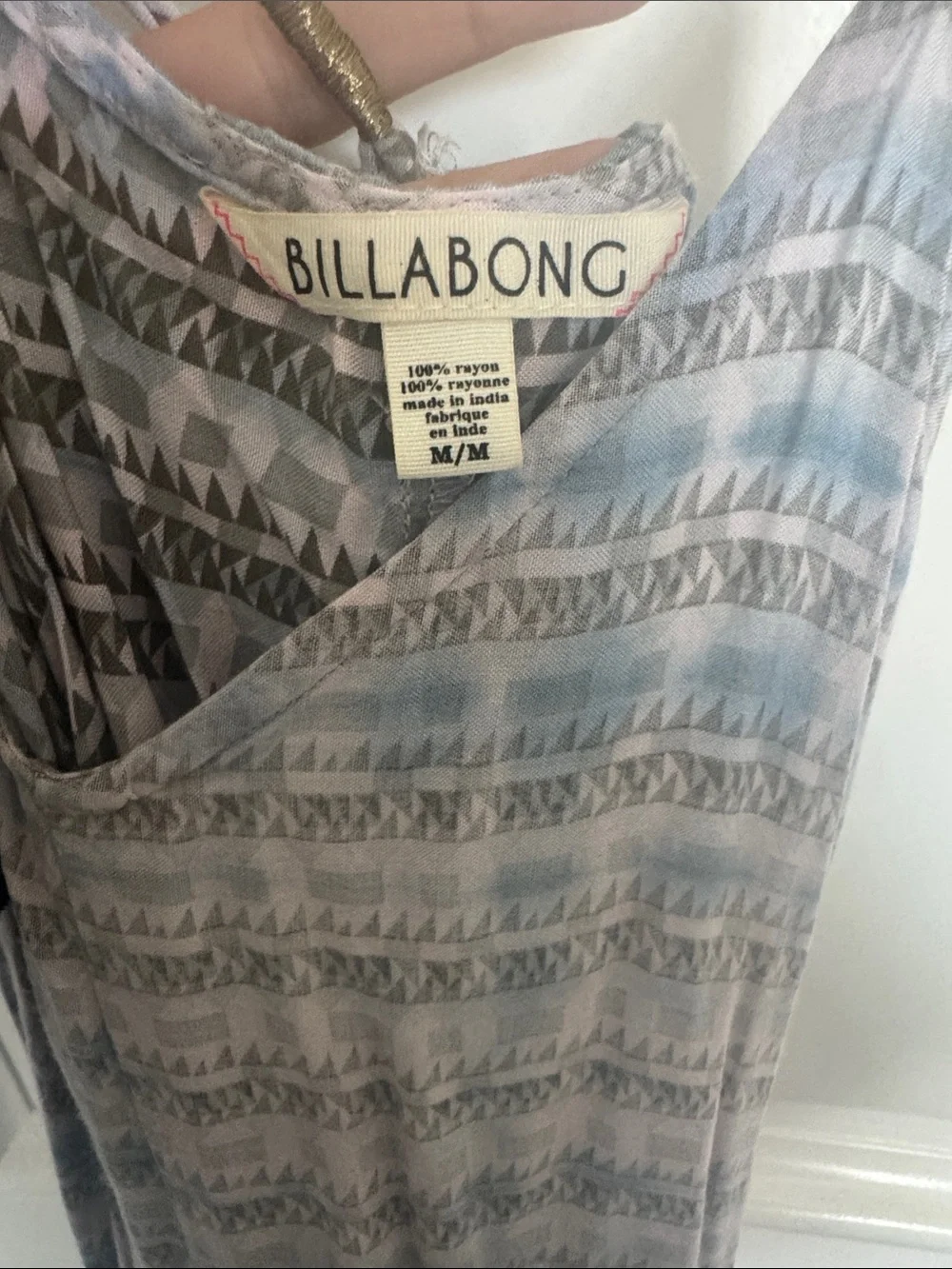 Billabong Blue and Cream Striped Lightweight Maxi Slip Dress - Picture 2 of 6
